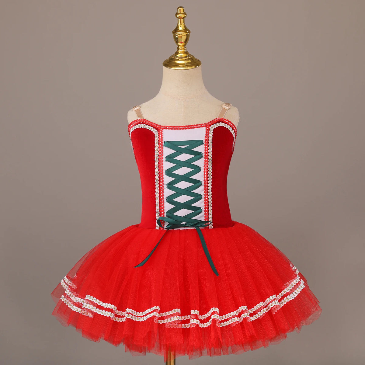 Red Giselle long ballet tutu dress