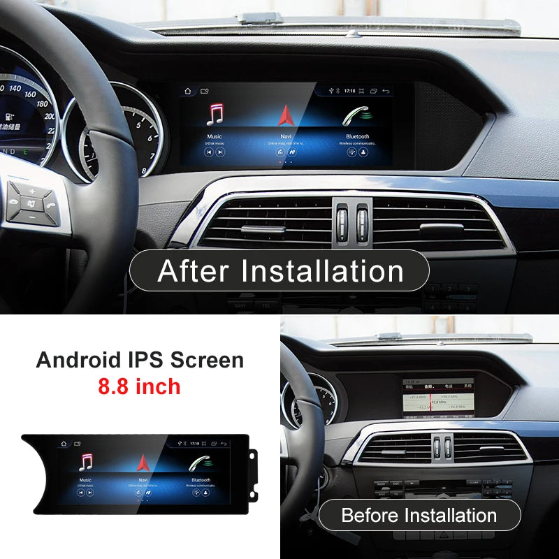 STWEI Factory Price 8.8inch Android AUTO Car Multimedia Player For Mercedes Benz C Class 11-15 W204 S204 Intelligent System
