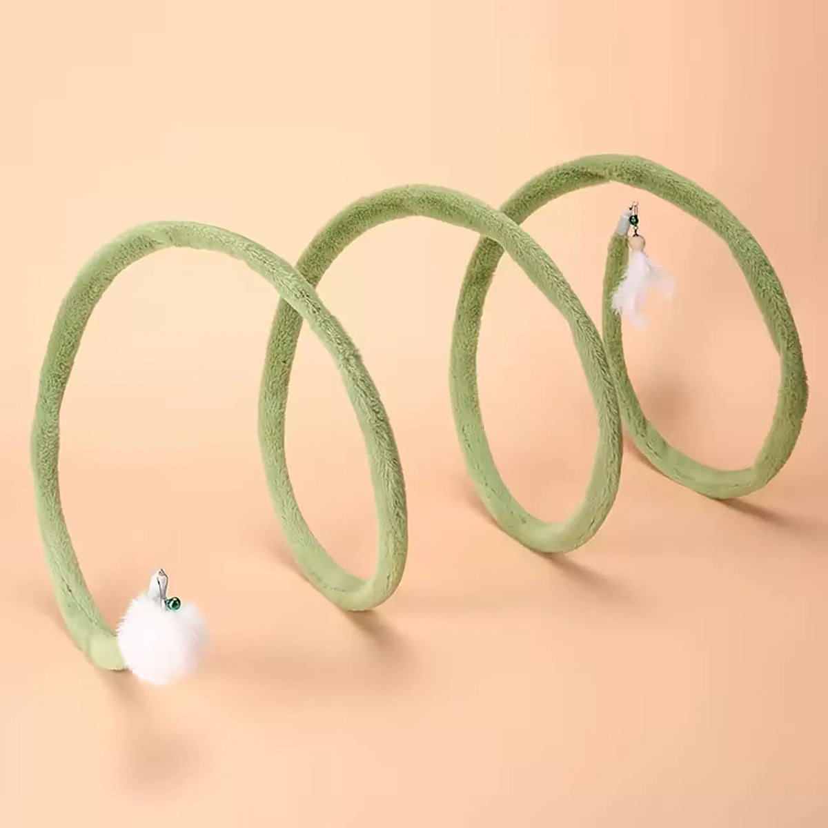 Pop-Up Spring Cat Tunnel with Bell - Interactive Tube – photo 9