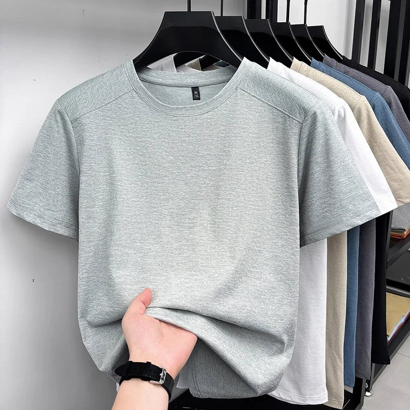 Men's Training Tee - Round Neck, Vented Sweat-Wicking Fabric