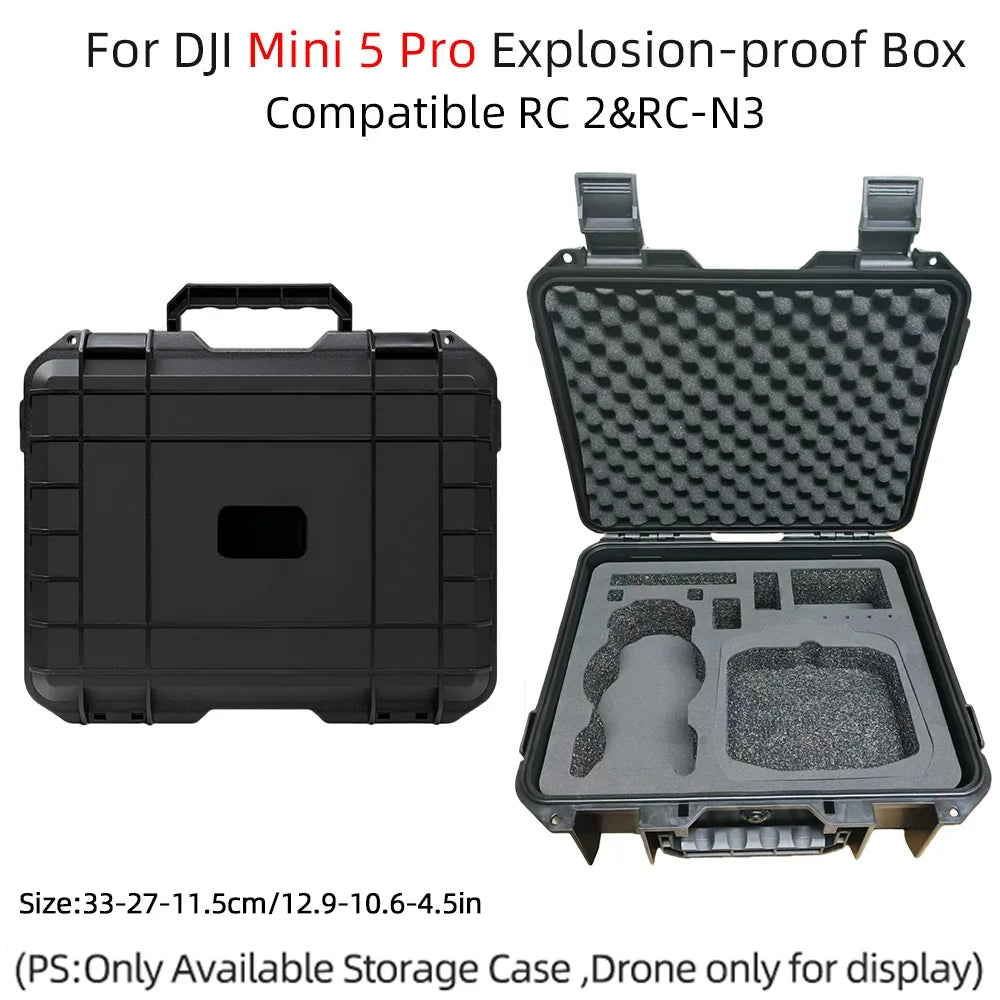 Suitable for DJI 5 Pro Storage Case, 5 Pro Explosion-Proof Case, Portable Hard-Shell Large Capacity Case
