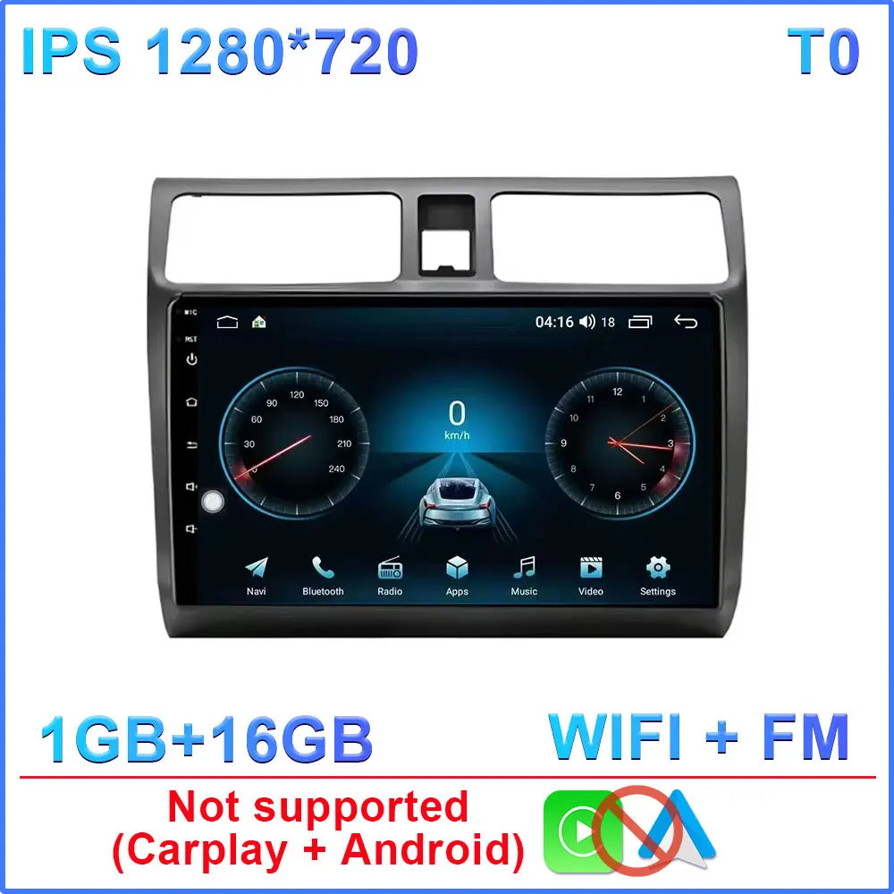 Android 16 Car Radio For Suzuki Swift 2003 - 2006 2007 2008 2009 2010 Multimedia Player Stereo Carplay AUTO Head Unit WIFI 4G BT