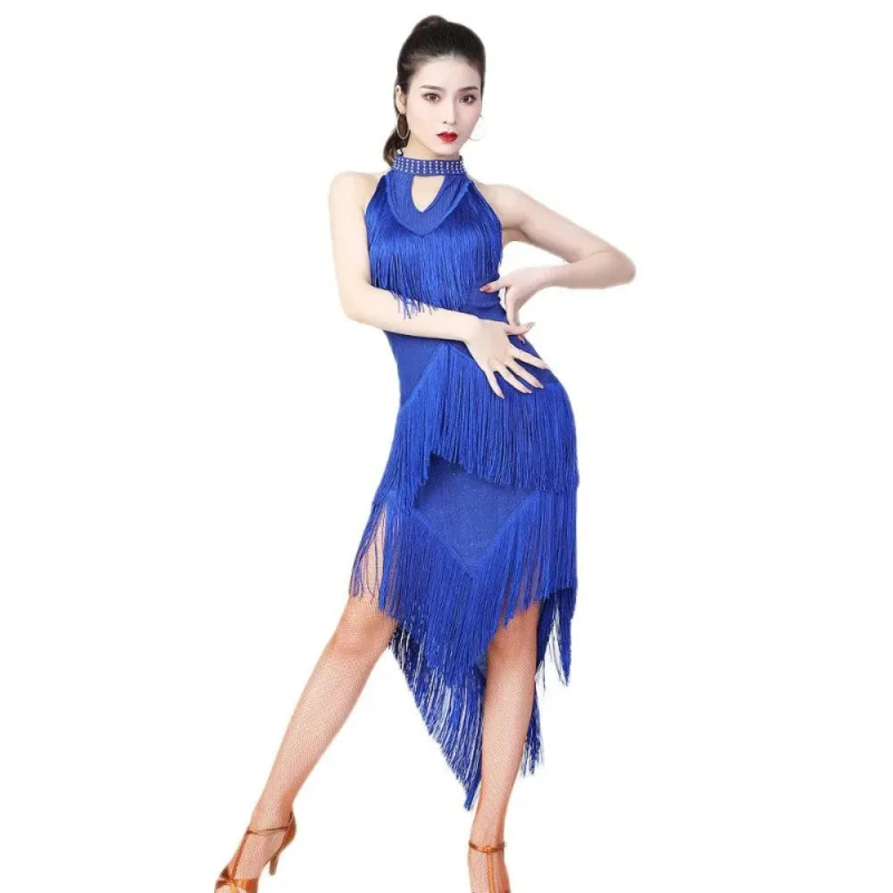 Fringe tassel Latin dance dress for women
