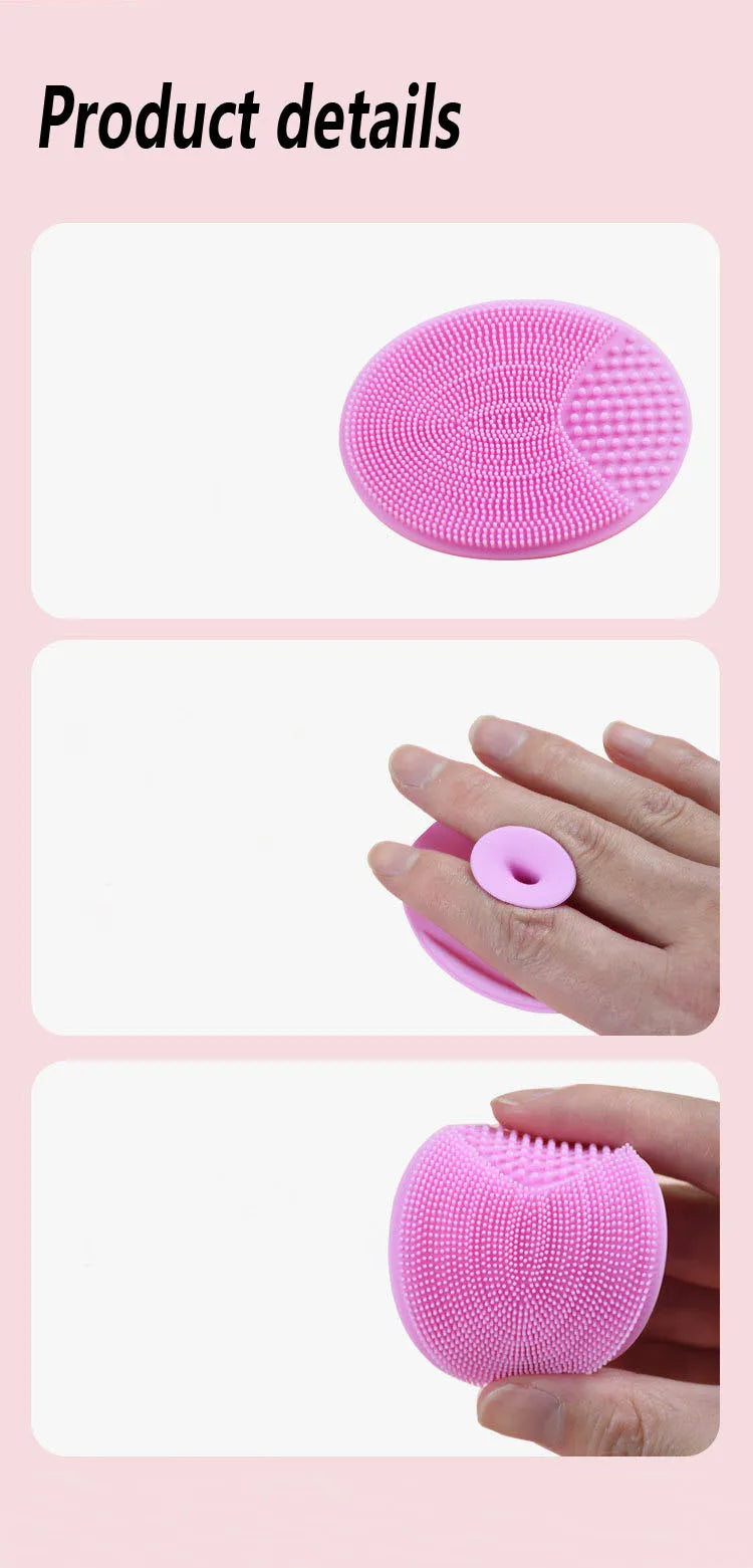1Pcs Portable Facial Cleansing Brush Deep Cleansing Skin Exfoliating Pore Removing Soft Silicone Brush Face Cleansing Brush