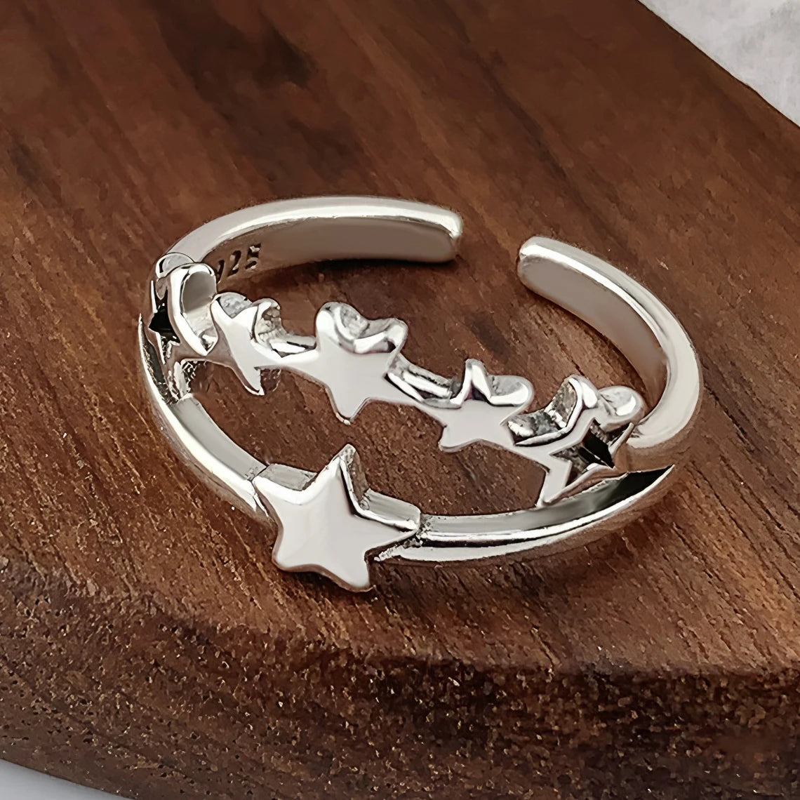 VENTFILLE 925 Sterling Silver Flower Lace Ring Korean Fashion Opening Inlaid CZ Adjustable Rings Valentine's Day Gift