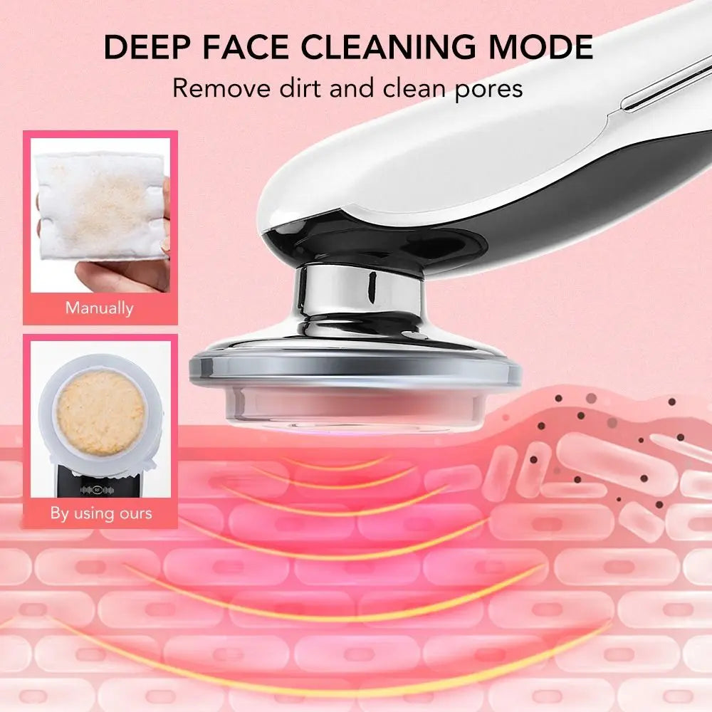 7 in 1 Facial Lifting Machine EMS Microcurrent Multifunctional Facial Slimming Device LED Photon Anti-Aging