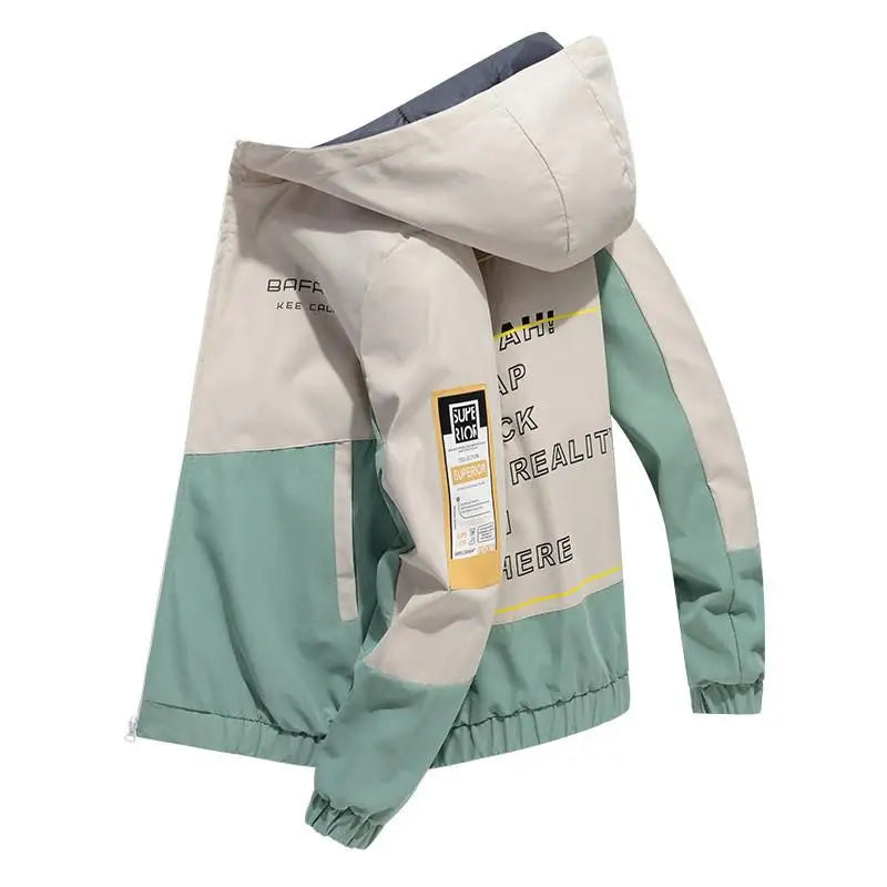 Spring Autumn 2024 Men's Jacket New Cyberpunk Print Casual Zip Jacket Functional Style Casual Work Jacket Fashion Sports Jacket