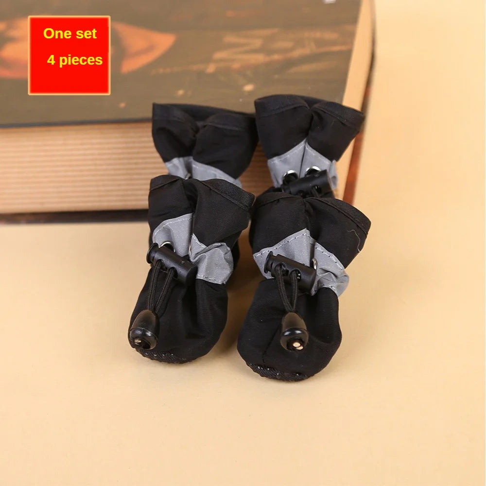 Water-Resistant Dog Rain Boots 4-Pack - Paw Covers for Small Dogs - photo 8