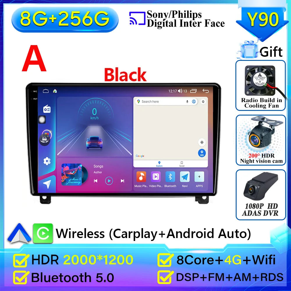 9" Android Car Stereo for Peugeot 407 (2004–2011) — CarPlay, Android Auto, GPS, 2K Display, 4G