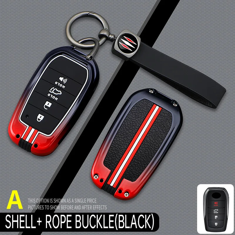Car Key Case Cover For Toyota CHR Hilux Fortuner Land Cruiser 200 Camry Corolla Crown RAV4 Highland,Car Interior Accessories