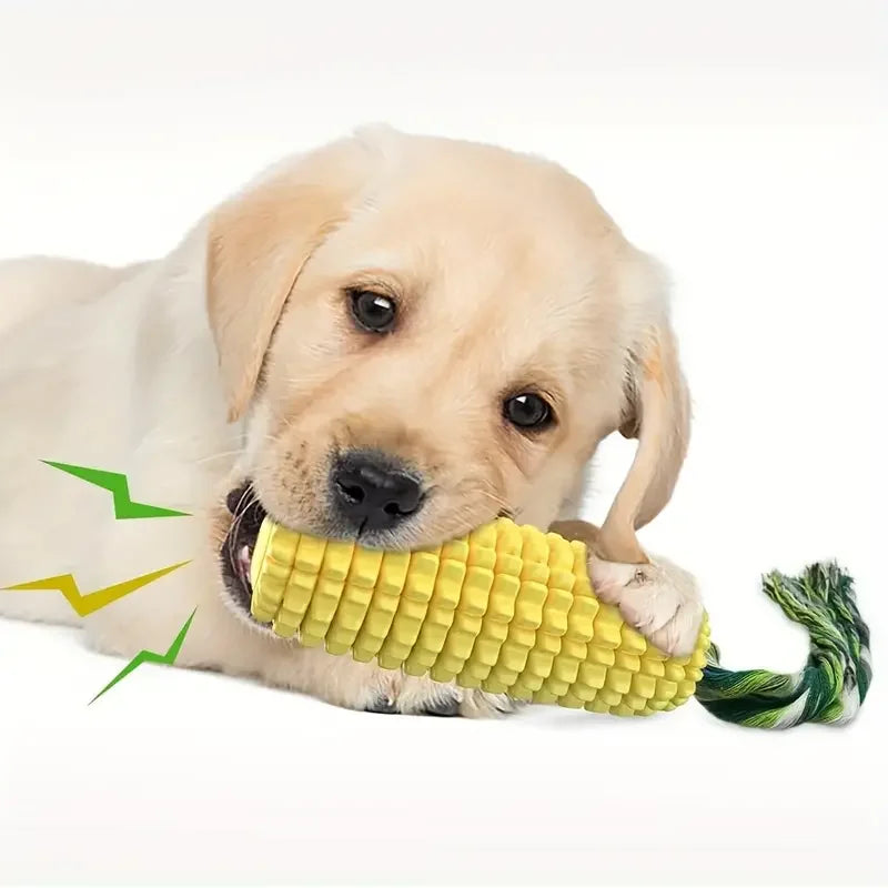 Corn Stick Squeaky Chew Toy - Tough Rubber Dog Toy – photo 2