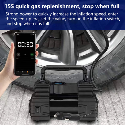 Automatic Digital Display Smart Preset Inflation Tire Inflator with LED Light 12V 150PSI Wire Auto Tire Inflator Pump, car ,tool