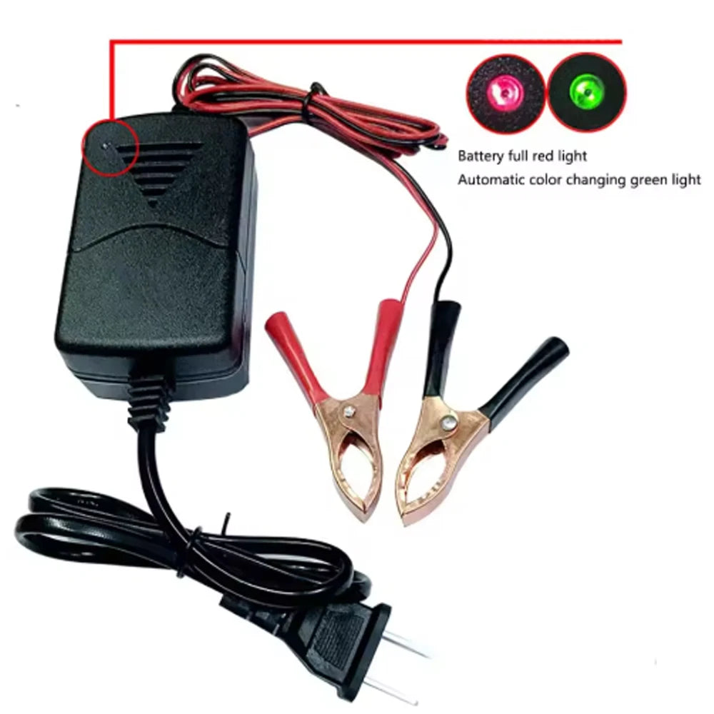 2PCS NEW Plastic Storage Batteries Charger Universal Car Truck Motorcycle 12V1A 14.4V Two Wire Clip Charger Double-line Clip