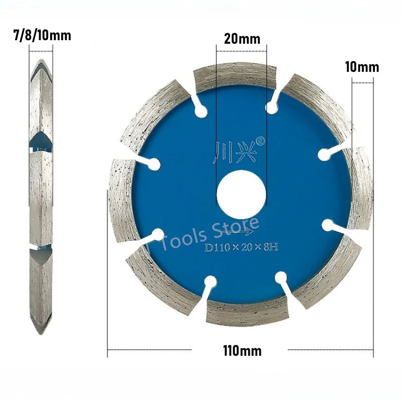110mm Diamond Crack Chaser Blade with 7/8/10mm Thickness Circular Saw Blade Groove Cutting Disc For Wall Concrete Marble Granite