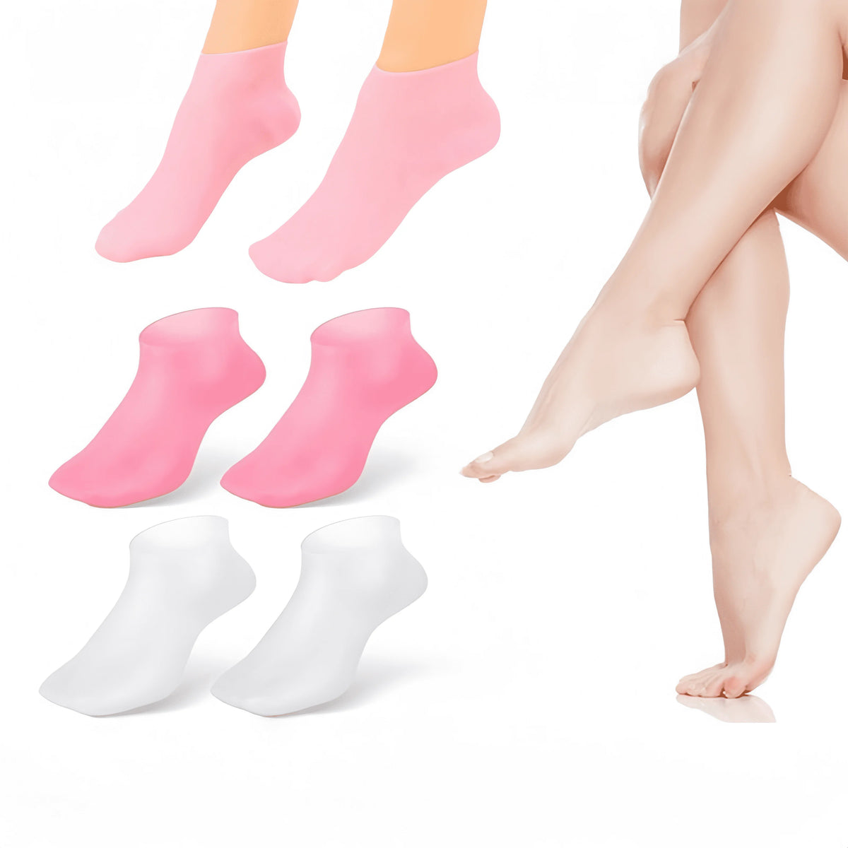 Moisturizing silicone foot socks for dry heels — view 3 of 17