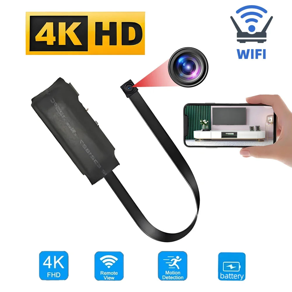 4K Mini WiFi Security Camera – Remote View & Motion Alerts