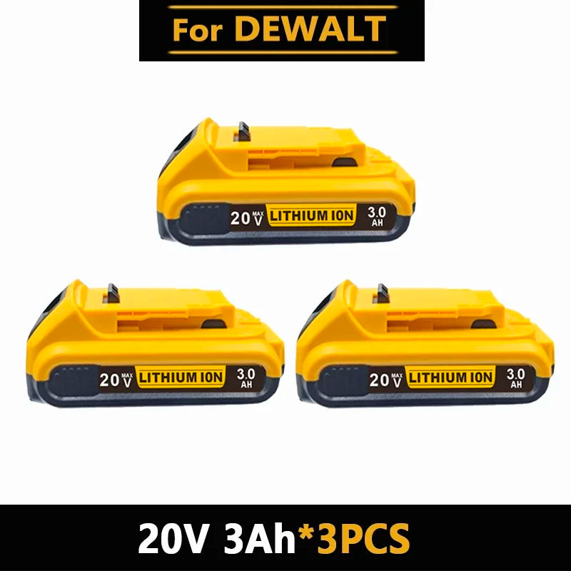 For Dewalt 18V/20V Compatible Rechargeable Tool Battery  12AH  - Fits DCB201 DCB206 DCB200 Dewalt Power Tool Replacement Battery