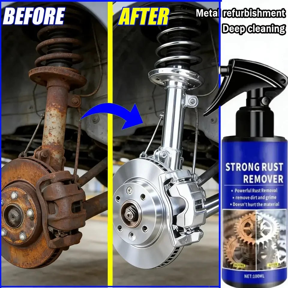 Automotive Car Rust Remover Spray Clean Metal Iron Quickly Auto Exhaust Pipe Rust Derusting Spray Stain Removal Agent