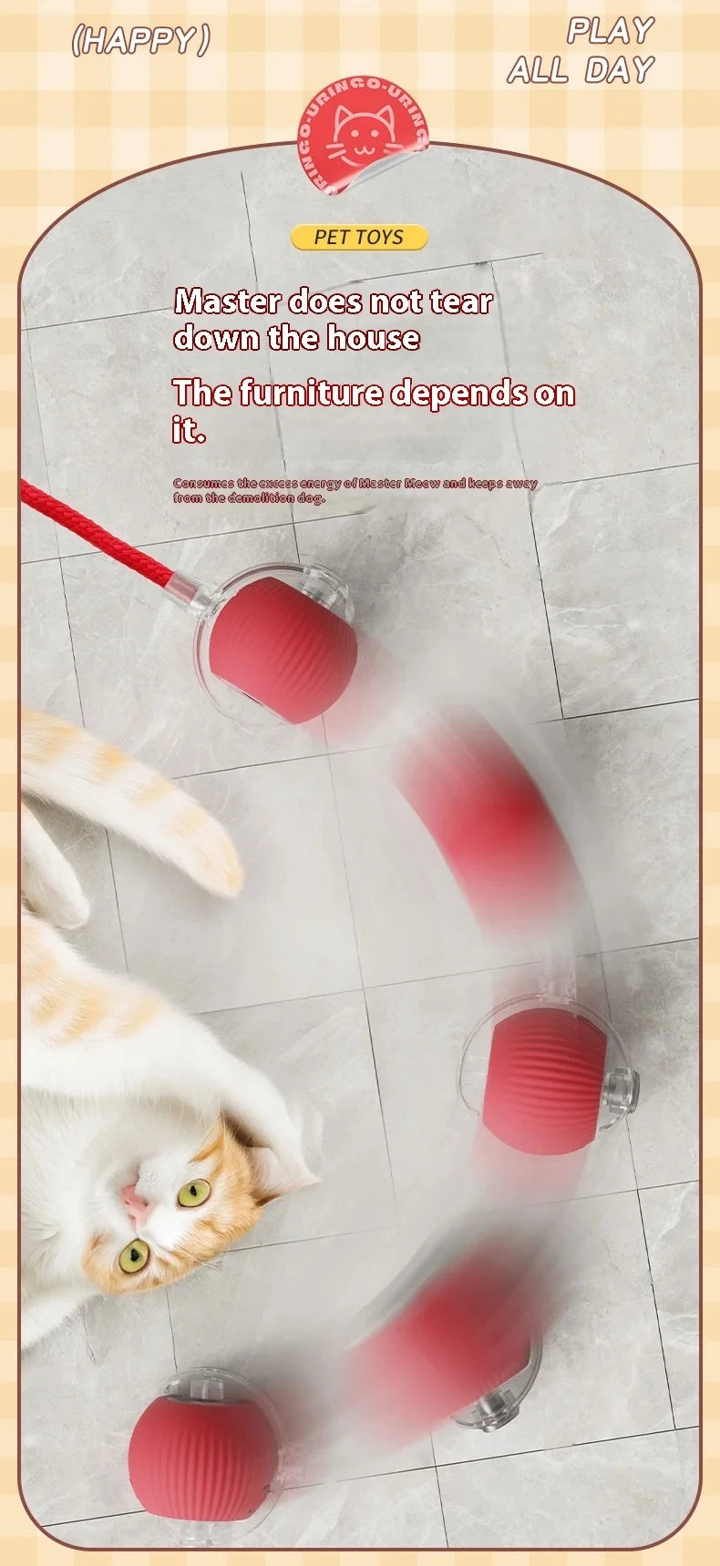 Electric Ball Toys Automatic Rolling Ball Rechargeable Smart Pet Interactive Plush Toy Dog Cat Training Imitate Mouse