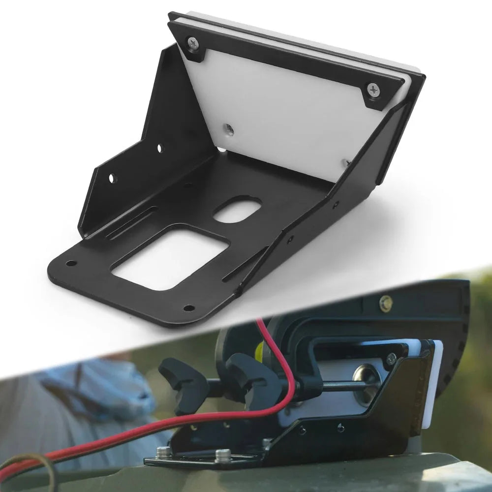 Trolling Motor Transom Mount for Kayak/Bracket With Durable Thick Cast Iron Body for Clamp-on Electric Trolling Motors
