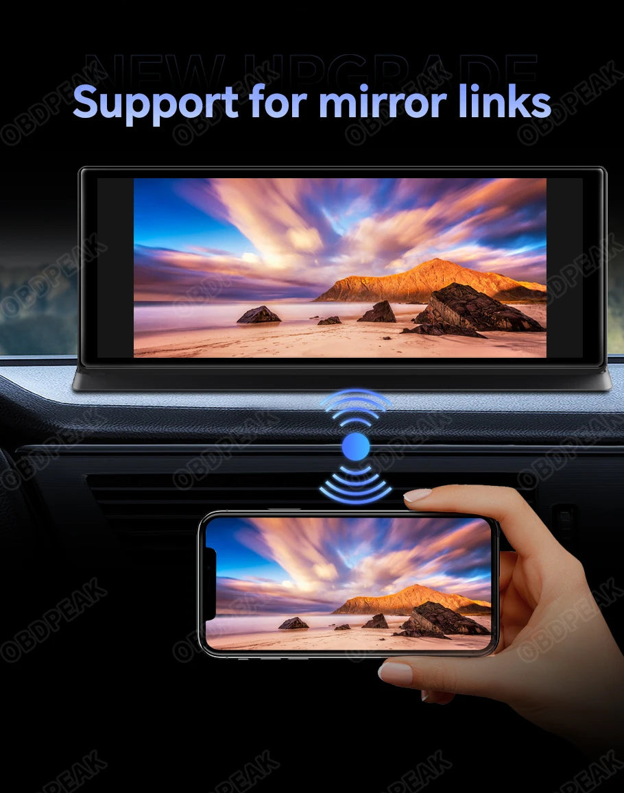 K60 Pro 11.3" 4G+64G WIFI Android 14 AI Screen GPS Navigation Carplay Android AUTO 1080P Dash Cam RearView Mirror Video Recorder