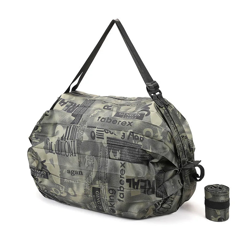 New Foldable Storage Bag Portable Travel Camouflage Handbags Large Capacity With Handle Japen Shopping Bag