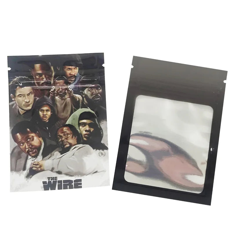 7x10cm Smell Proof Aluminum Foil Zip Lock Mylar Bags Clear Window Candy Powder Food Plastic Package Bag Small Flat Pouches