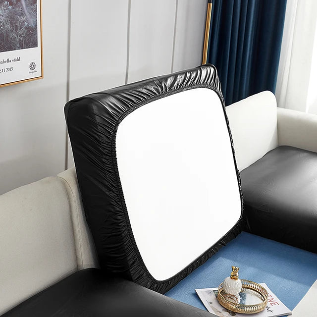 Waterproof PU Leather Sofa Seat Cushion Cover For Living Room Furniture Protector L Shape Corner Armchair Couch Slipcovers