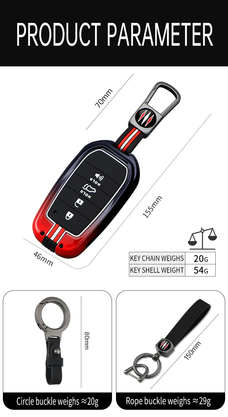 Car Key Case Cover For Toyota CHR Hilux Fortuner Land Cruiser 200 Camry Corolla Crown RAV4 Highland,Car Interior Accessories