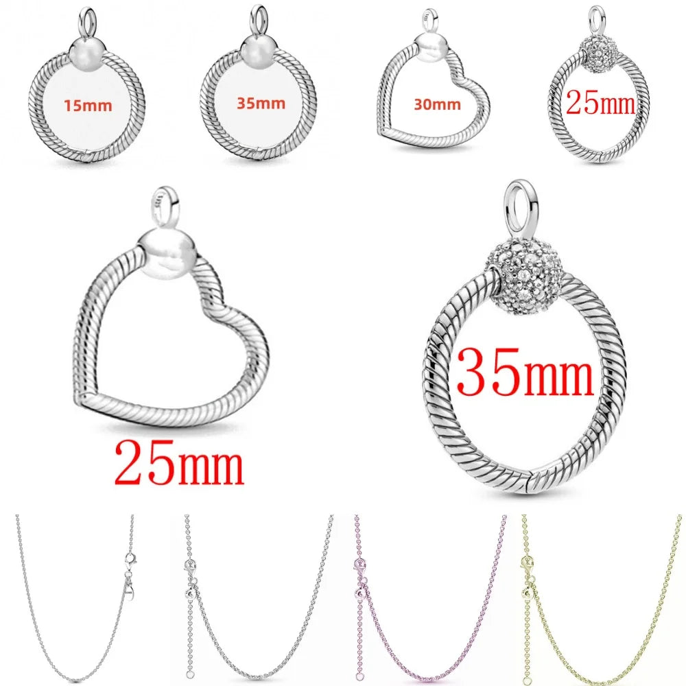 925 Silver Heart & Bow Necklace - Exquisite Women's Jewelry Gift