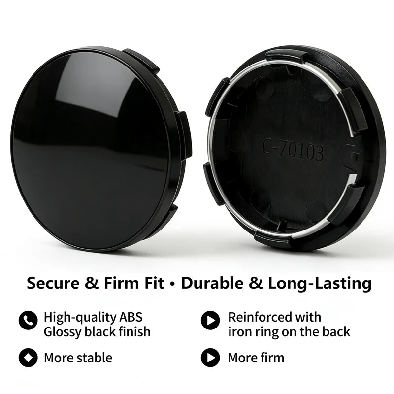 4 Pcs 50mm Car Wheel Center Hub Cover Dustproof Caps Rim ABS Metal Ring Universal Auto Exterior Decoration Replacement Accessory