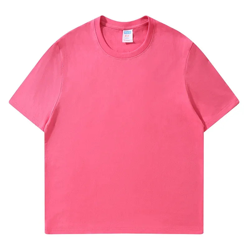 Women's 100% Cotton Loose Tee — Solid O-Neck Short-Sleeve Casual Summer Top