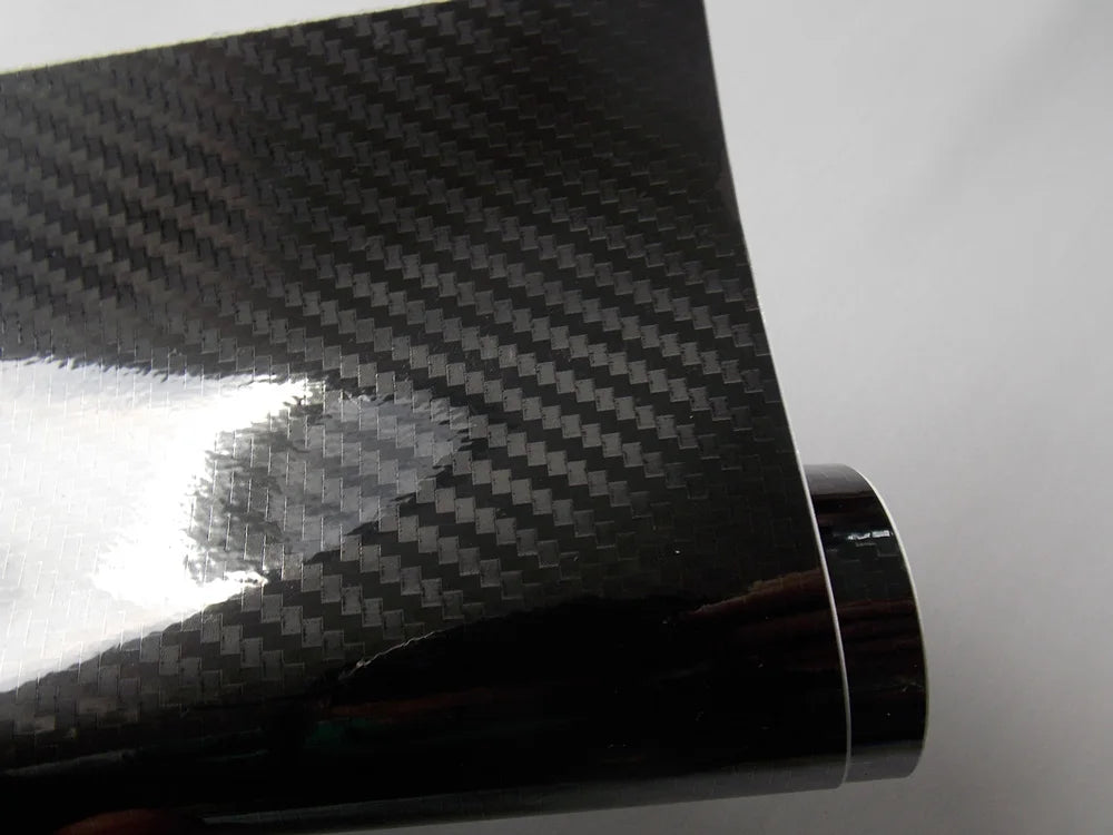 3D 4D 5D Carbon Fiber Vinyl Wrap Film – Black Matte Car Sticker for Car, Laptop, Phone & Motorcycle