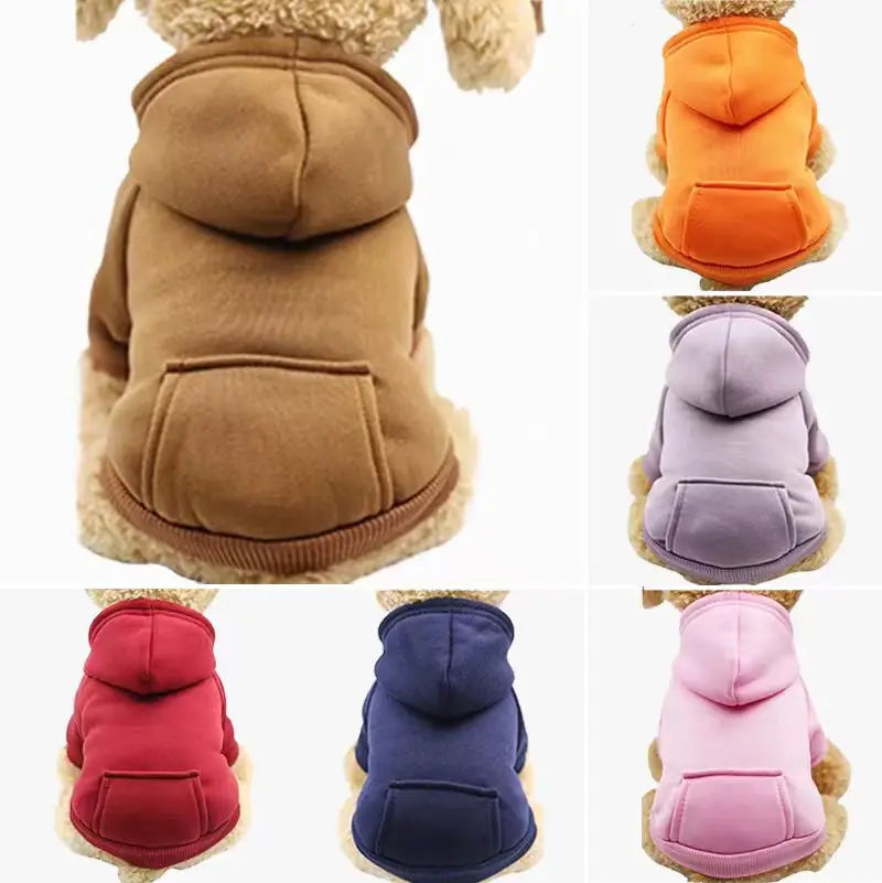 Warm Dog Hoodie for Small and Large Dogs - Autumn Winter Pet Coat