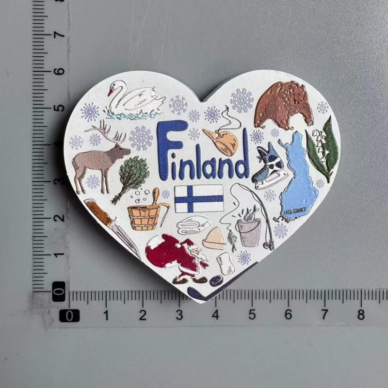 Finland Tourist Souvenir Fridge Magnets Helsinki Bengtskar Turku Cathedral Suomi Lapland Aurora Moose Finnish Reindeer HomeDecor