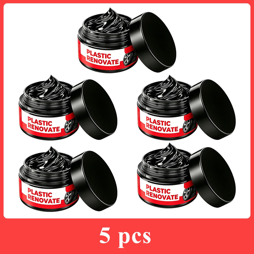 Car Interior Scratch Repair Paste Tire Shine Restoration of Black Interior and Dashboard Plastic Surfaces
