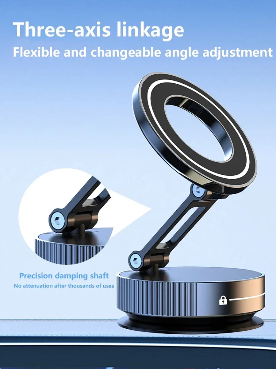 Car Mount Electric Vacuum Magnetic Holder Foldable Strong Suction Stand Cell Phone For iphone 12 13 14 15 16 17 Live Streaming