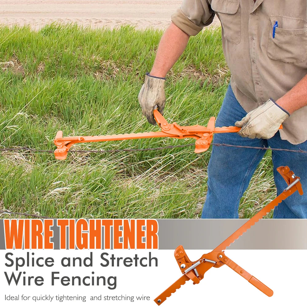 Fence Wire Tighten Tool Patio Lawn Agricultural Fencing Stretcher Splicer Fixer Garden Barb Wire Puller for Patio Yard Flowerbed