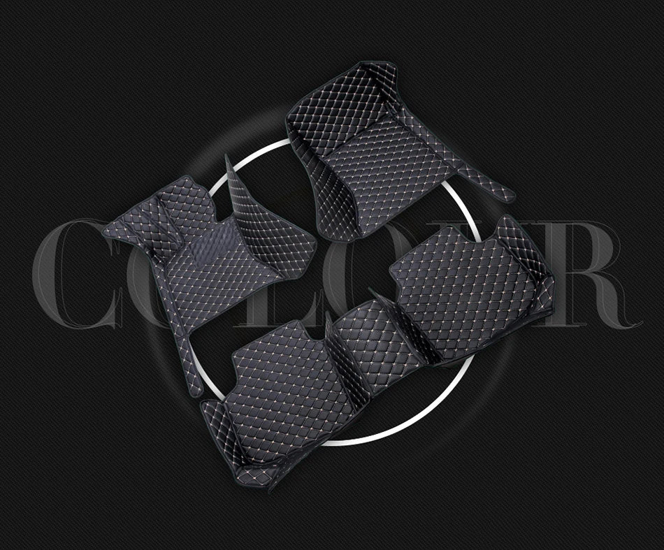 Custom-Fit Leather Car Floor Mats for Ford F-150 2009–2023 (Full Set)