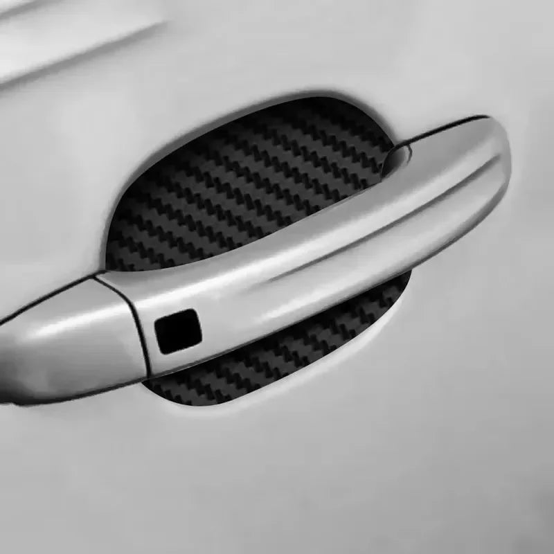 4Pcs/Set Car Door Sticker Carbon Fiber Scratches Resistant Cover Auto Handle Protection Film Exterior Styling Accessories