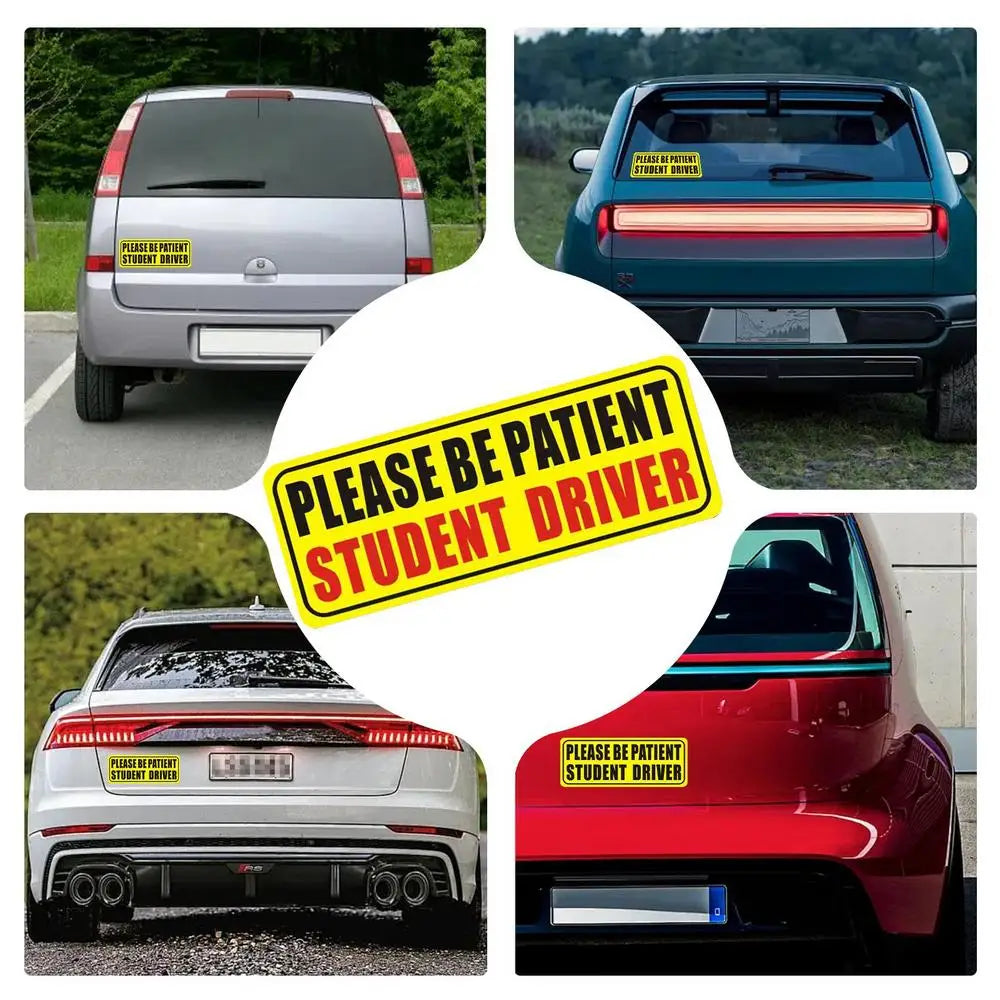 Student Driver Magnet For Car Please Be Patient Student Driver Decal Reflective Novice Driver Sticker Please Be Patient Student