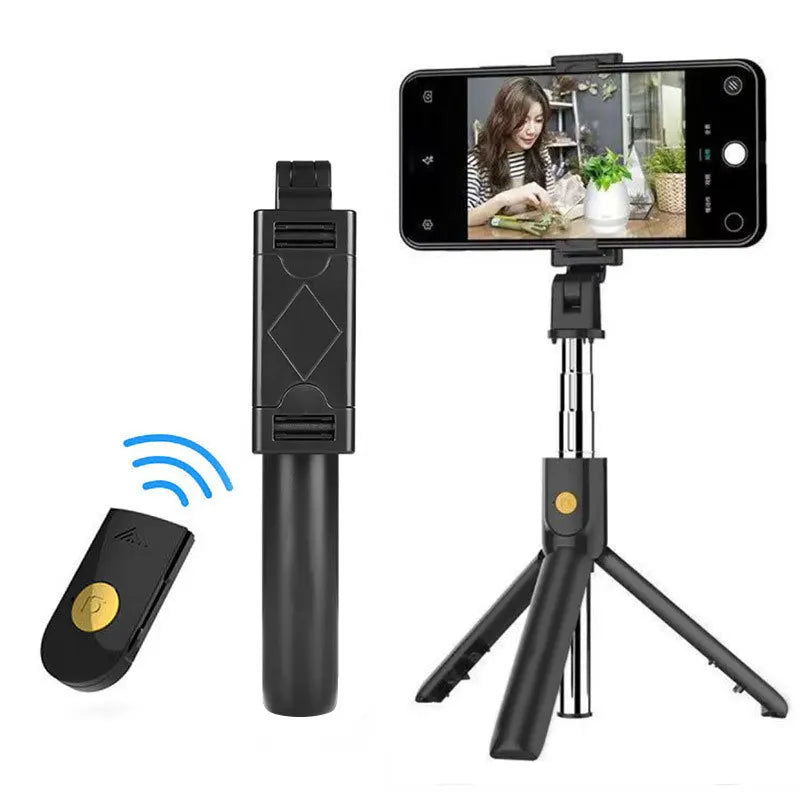 Portable Selfie Stick Tripod Mini Selfie Stick Bluetooth Remote Control Foldable Tripods For iPhone Xiaomi Huawei Shooting Live