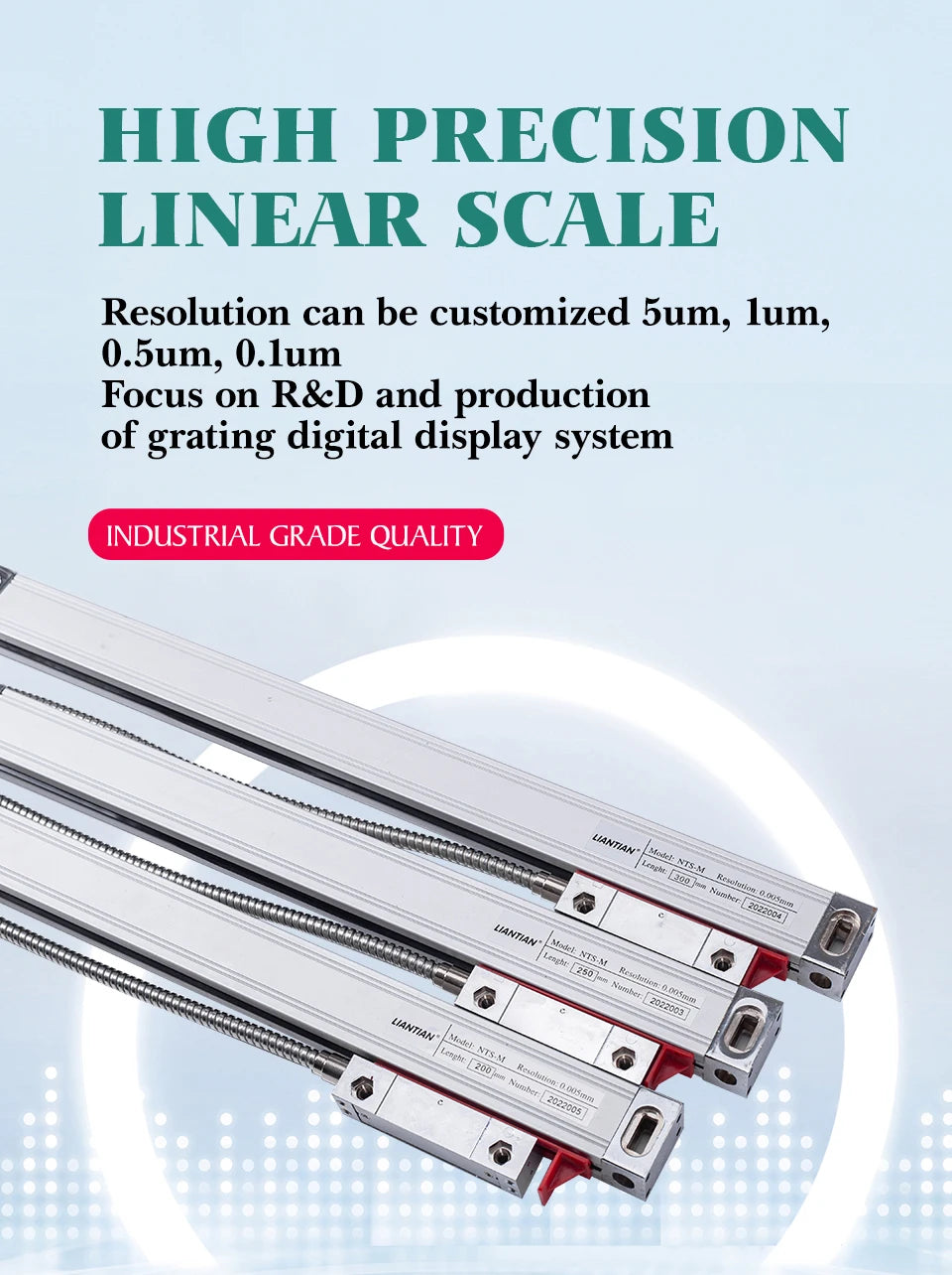 LCD DRO  Display YH800-2 2 Axis  19 language AC90-260V Displacement sensor  50-1000mm Linear Scale Encoder Grating Ruler