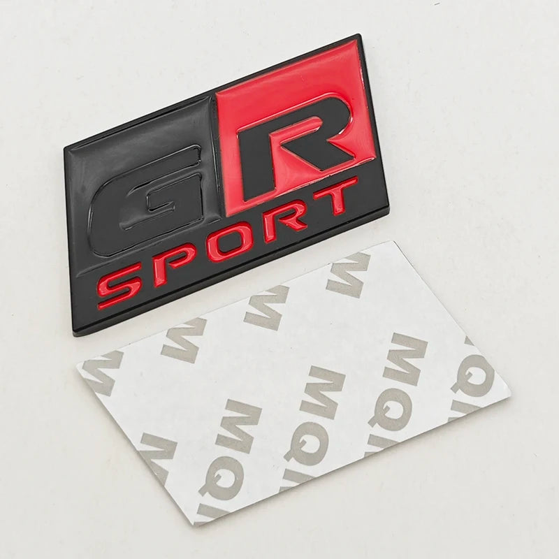 3D Metal Car Sticker GR SPORT Logo Fender Side Badge Rear Trunk Front Grille Emblem For Toyota Alphard Avensis Prius Crown Yaris