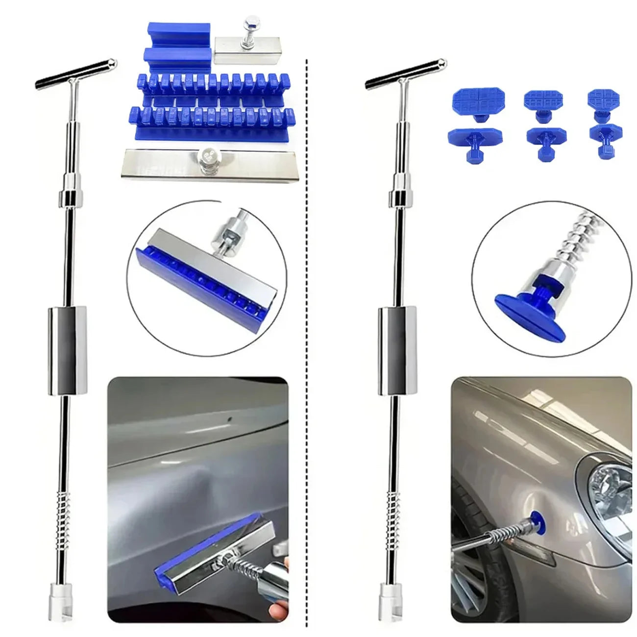 Paintless Dent Repair Kit – 43 & 84-Piece PDR Tool Set with Slide Hammer, T-Bar Puller & Glue Gun | Fix Car Dents, Hail Damage & Door Dings at Home