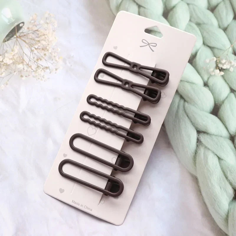 Hair Clip Accessories for Women Pinzas Para El Cabello Clips Pince Cheveux for Girls Pelo Korean Cute Brown Side Femme Pins