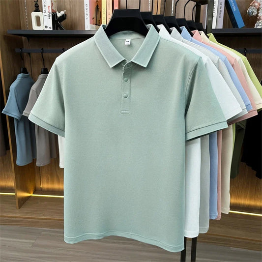 Men's Streetwear Polo Shirt - Breathable Lapel, Casual Daily Style