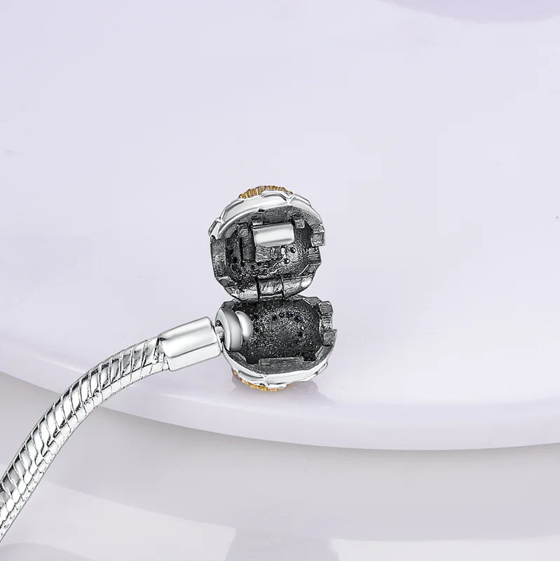 925 Sterling Silver Charm Bracelet – Star Moon Sun Four Leaf Clover Zircon | DIY Birthday Gift for Women (17-20cm)