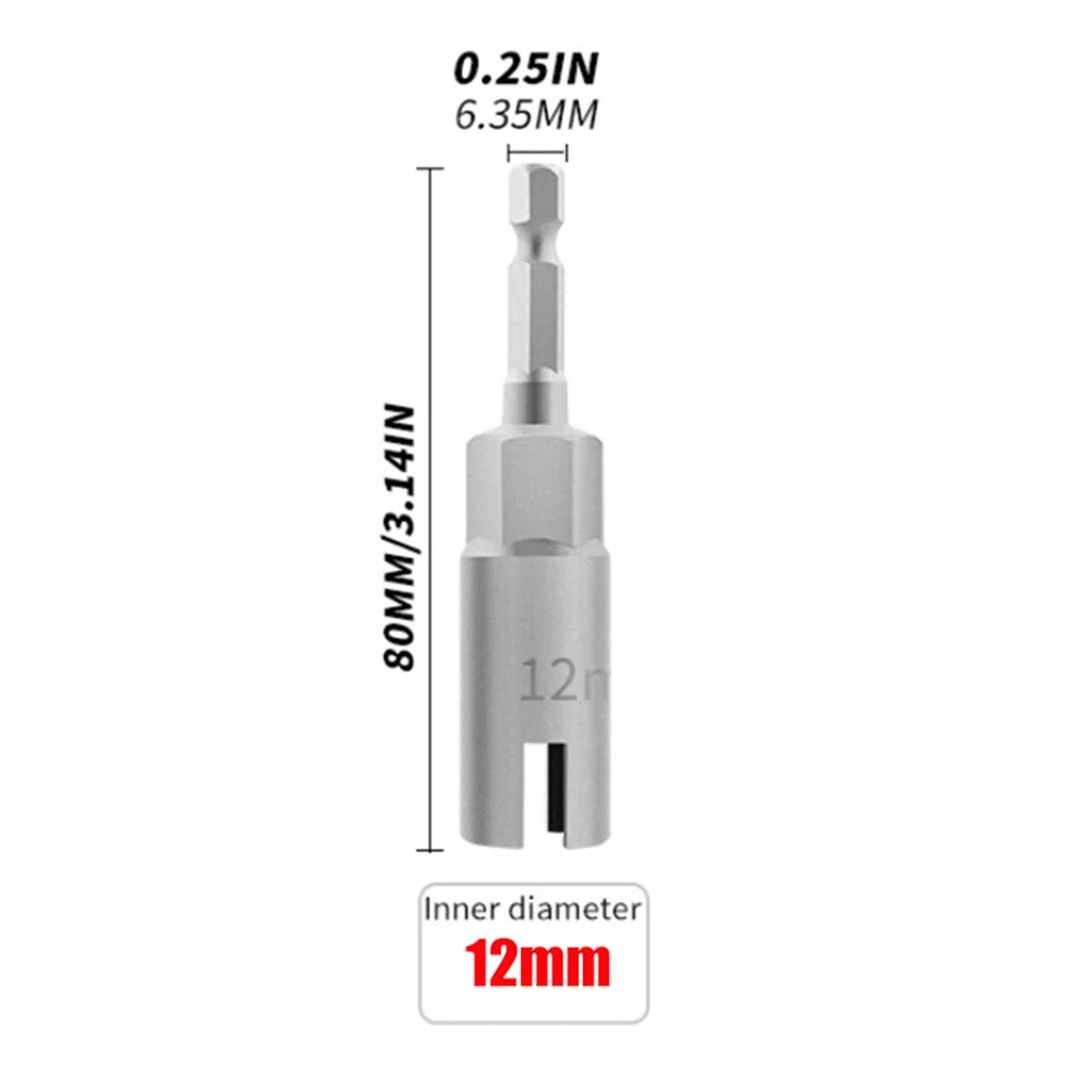 80/65mm 1/4” Hex Shank Wing Nut Driver Set Slot Wing Nuts Drill Bit Socket Wrenches Powerful Socket Inner Hexagonal Wrench