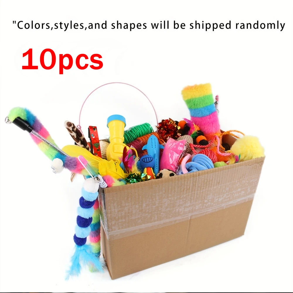 Cat Toy Mixed Pack - 10, 15 or 20 Piece Plastic & Plush Set – photo 7